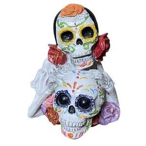 Day Of Dead Stacked Skulls Halloween Decoration 6.25”